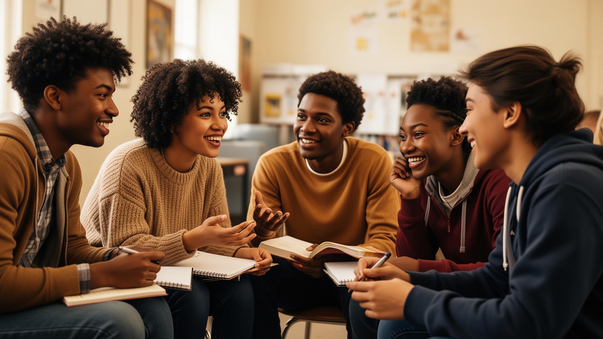 Students in conversation